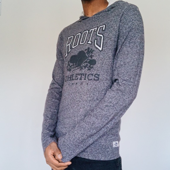 Roots grey long-sleeve hooded shirt - Picture 1 of 5